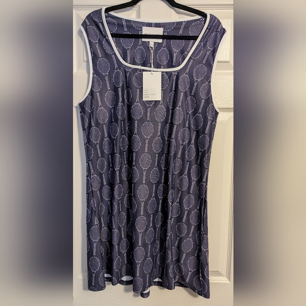 Smith & Quinn Navy Racket Club Pattern Mini Dress